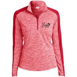 Scratch Sport-Tek Ladies' Electric Heather Colorblock 1/4-Zip Pullover