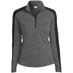 Scratch Color Sport-Tek Ladies' Electric Heather Colorblock 1/4-Zip Pullover