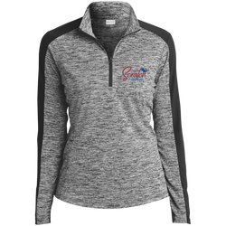 Scratch Color Sport-Tek Ladies' Electric Heather Colorblock 1/4-Zip Pullover