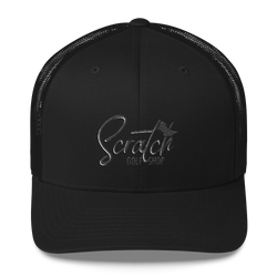 Black Scratch Mesh Back Cap - Scratch Golf Shop