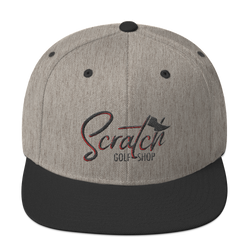 Snapback Hat Black and Red - Scratch Golf Shop