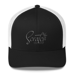 Black Scratch Mesh Back Cap - Scratch Golf Shop